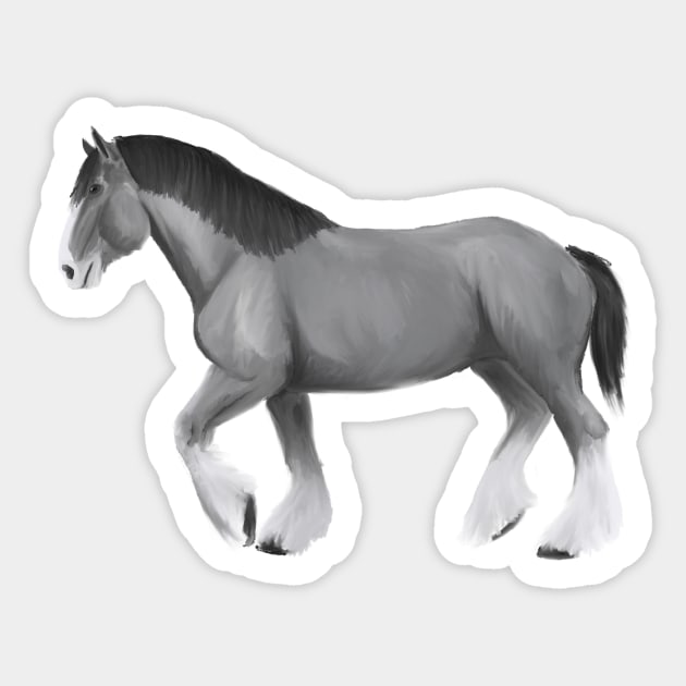 Clydesdale horse Sticker by Shyflyer